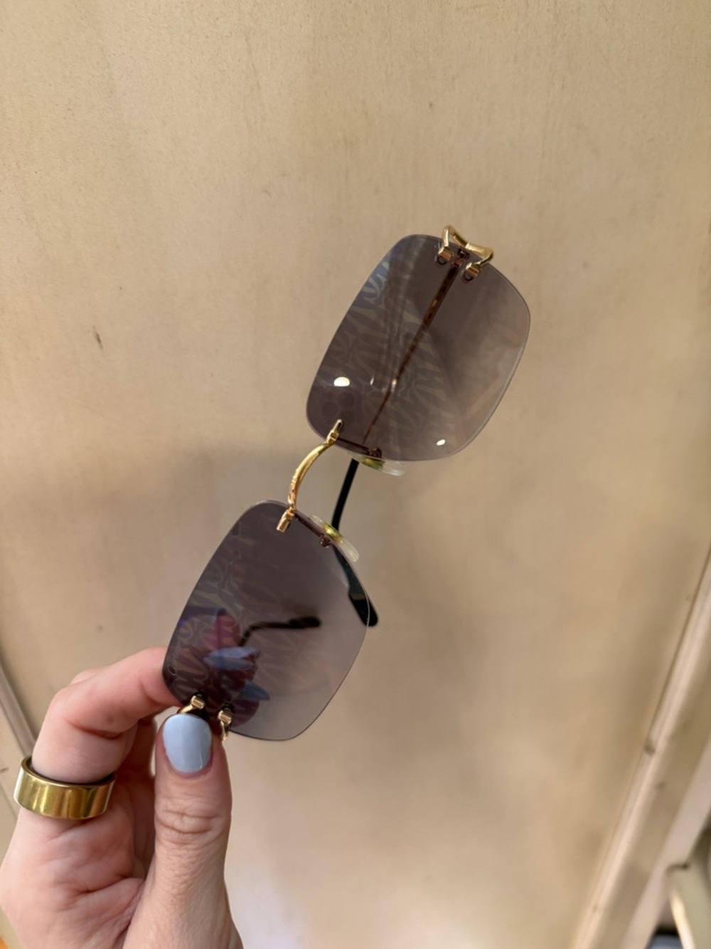 Cartier Gold and Gray Sunglasses - Picture 8 of 9